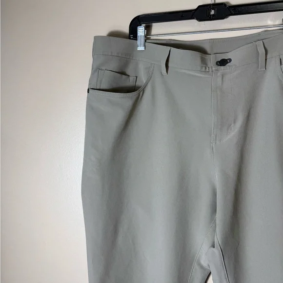 Public Rec Pants Mens 40x30 Khaki Stretch Golf Performance Casual Chino - Picture 4 of 14